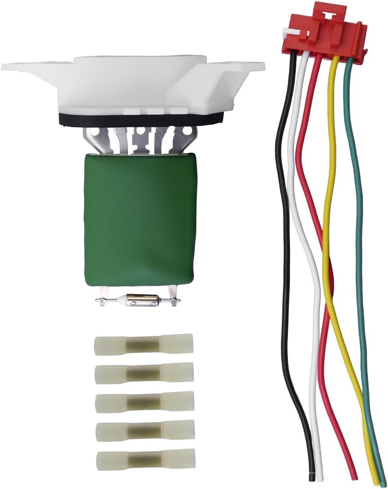 QAGGUM Blower Motor Resistor Fit for Chevrolet Equinox Hummer H3 H3T Pontiac Solstice Torrent Saturn Sky Replace 10397098 JA1577 1580647 1580670 19129851, Connector Pigtail Harness - Image 1